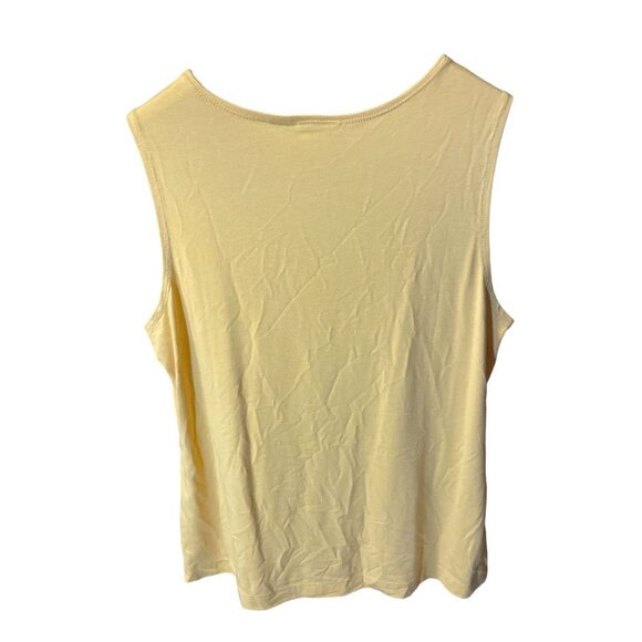 Chico's Yellow Sleeveless Scoop Neck Tank Top SZ L - Picture 2 of 6